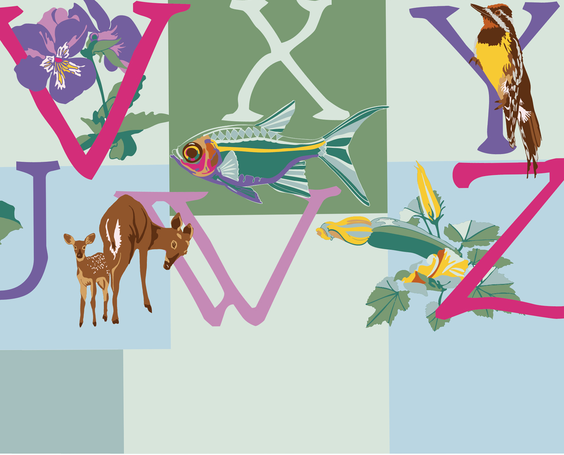 Alphabet mural